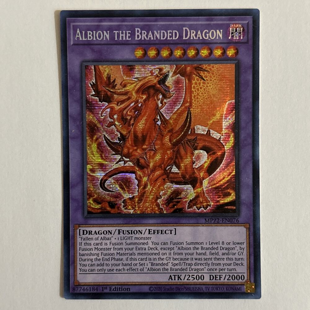 Albion The Branded Dragon MP22-EN076 Prismatic Secret Rare 1st Ed NM Single